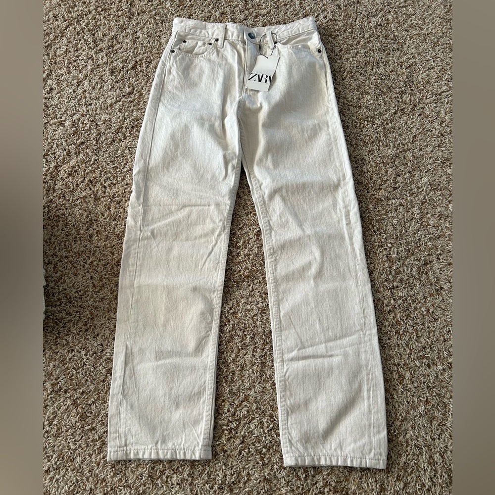 Zara Cream Denim Pants